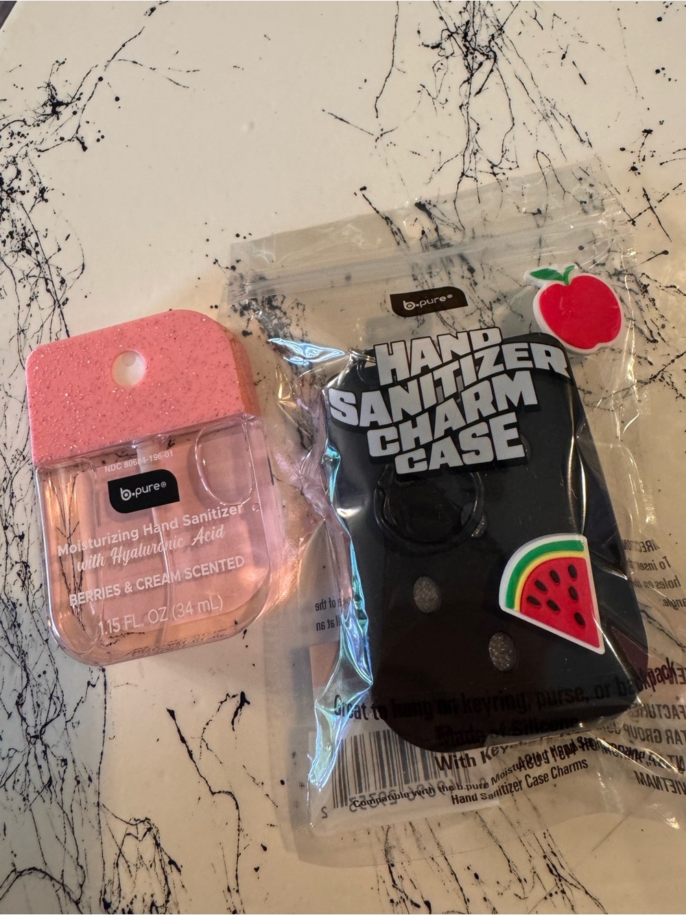 Bag Charm Hand Sanitizer Case with Free Charm and Spray🍉